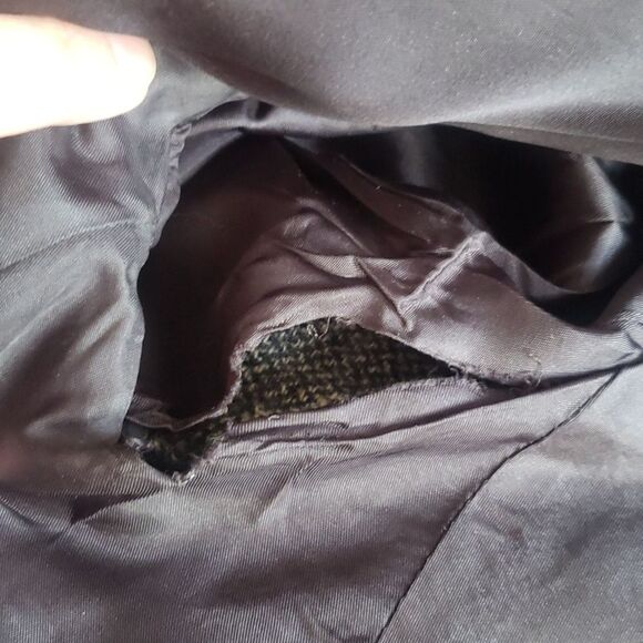 Ralph Lauren Jacket Womens sz 8 Wool Tweed Asymmetric Zip Equestrian Cinch Coat - Picture 6 of 7